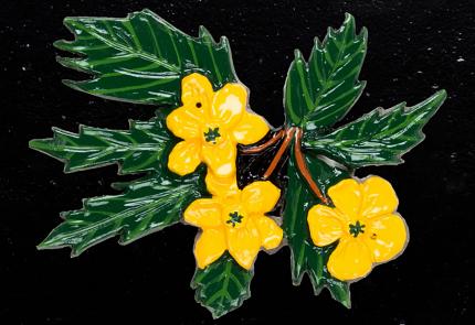 Yellow Wood Oval House Sign 16" X 11" - Image 2