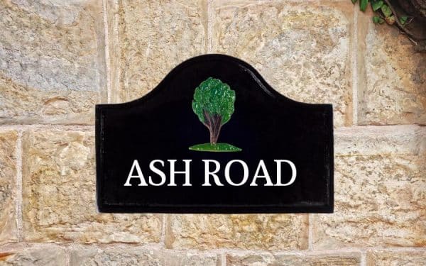 Ash Tree Cast Metal Sign 12" X 8"