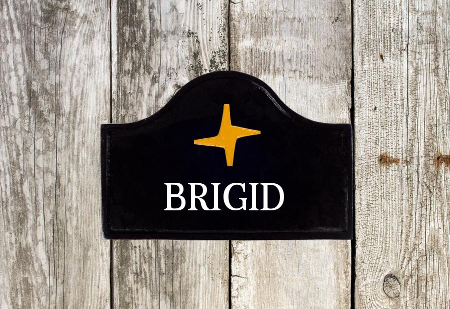 St Brigids Cross Cast Metal Sign 12" X 8"