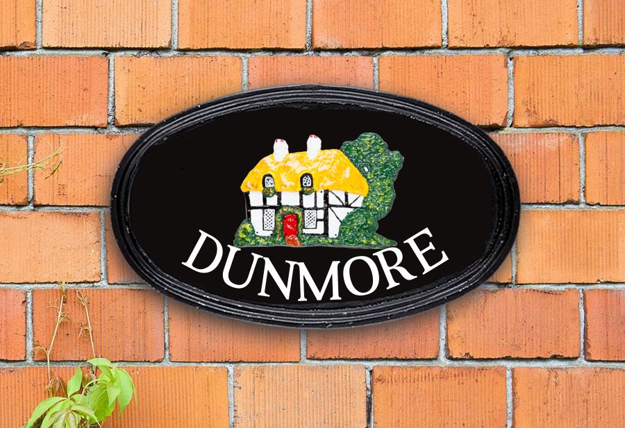 Cottage Oval House Sign 12" X 7"