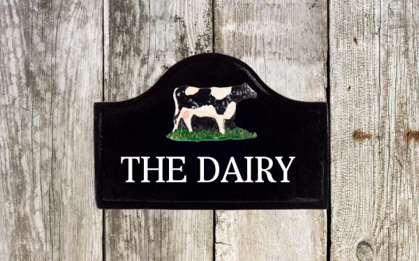 Cow House Sign 12" X 8"