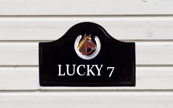 Horse Shoe House Sign 12" X 8"