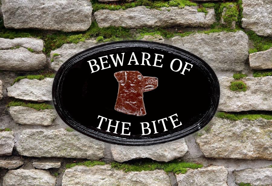 Rottweiler Oval House Sign 14" X 9"
