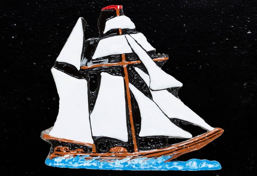 Tall Ship Oval House Sign 16" X 11" - Image 2