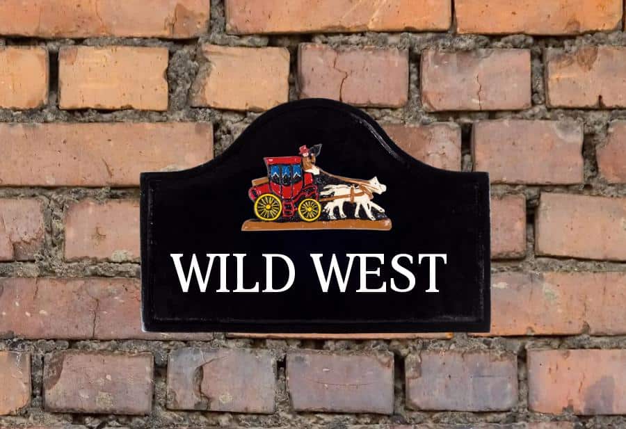 Stage Coach Sign 12" X 8"