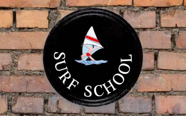 Windsurfer Round House Sign 9" Diameter