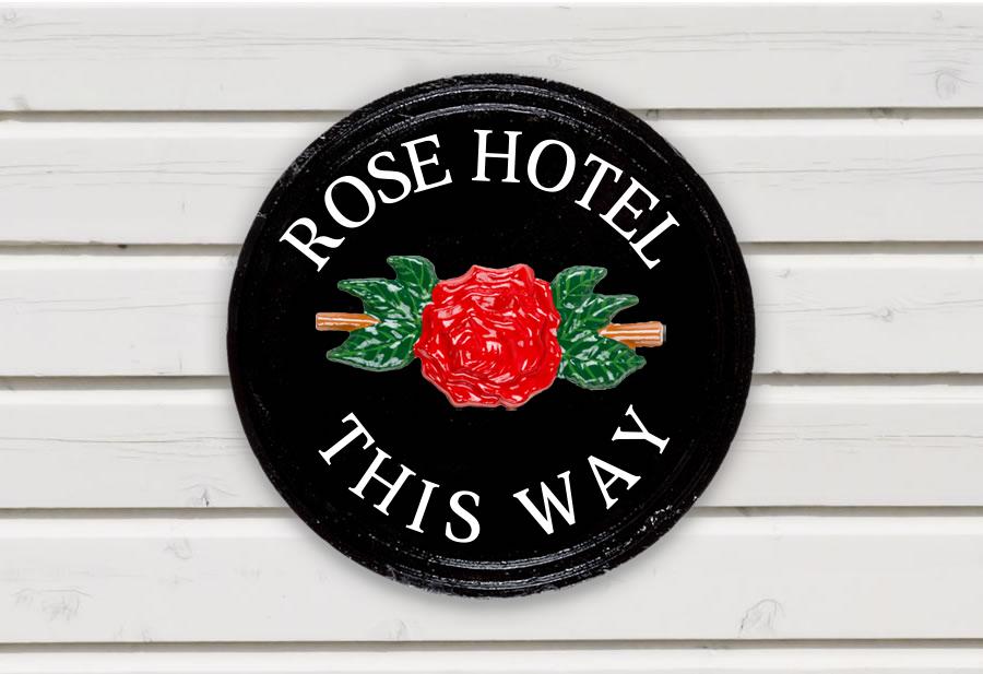 Tudor Rose Round House Sign 12" Diameter