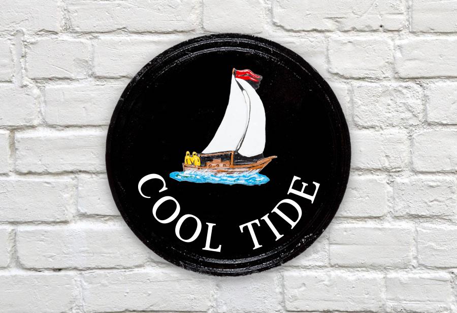 Yacht Round House Sign 10" Diameter
